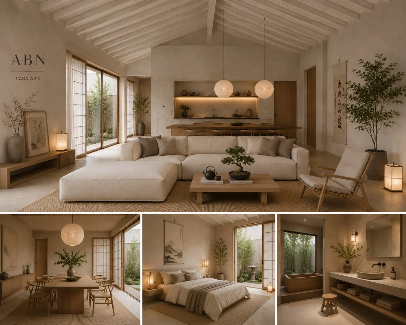 Diseño interior ABN Kyoto - estilo japandi zen