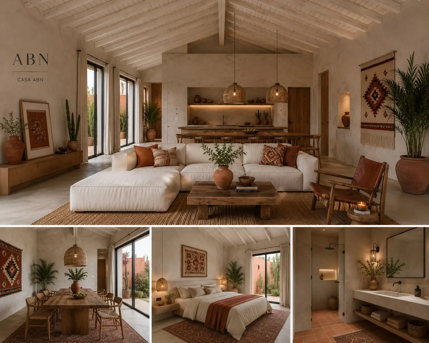 Diseño interior ABN Marrakech - estilo bohemio terracota